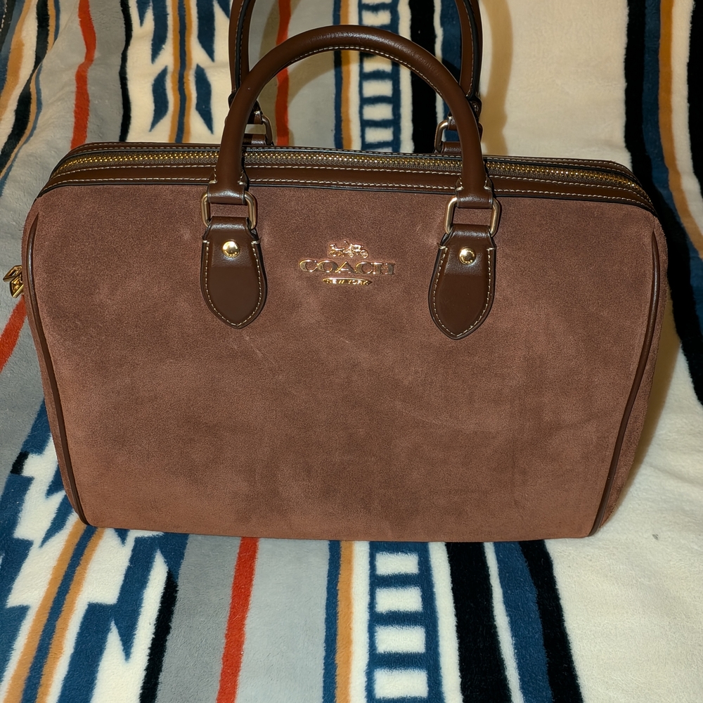 Coach Large Rowan Suede